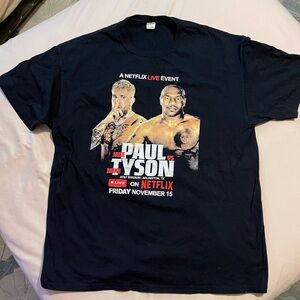 Jake Paul VS Tyson Black Graphic T-Shirt